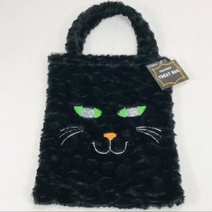 Cat Halloween Bag, Black, Fuzzy